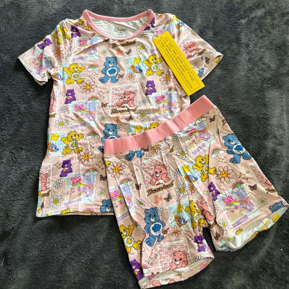 Weiwei Care Bears Size 6-7T Bamboo Pj Set